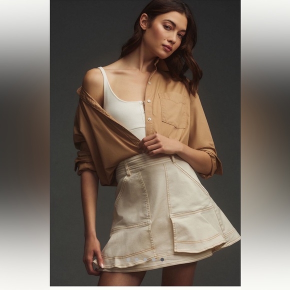 Pilcro Dresses & Skirts - Anthropologie Pilcro Kick Flare Mini Skirt by Pilcro, NWT